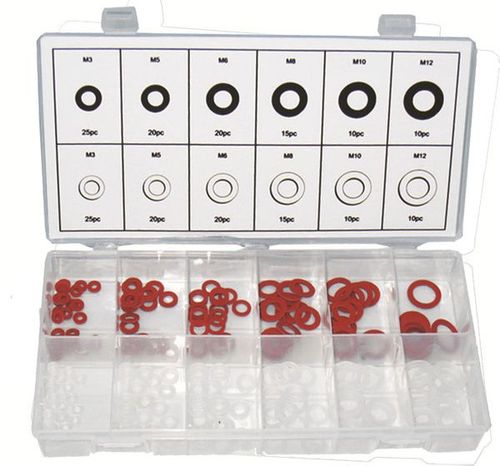 200PC NYLON & FIBRE WASHER ASSORTMENT