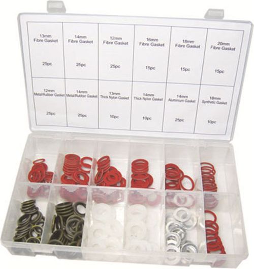 225PC FIBRE DRAIN PLUG GASKET ASSORTMENT