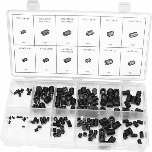 150PC IMPERIAL HEX HEAD SET SCREW ASSORTMENT