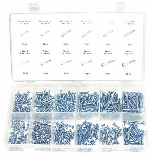 360PC WOOD SCREW ASSORTMENT