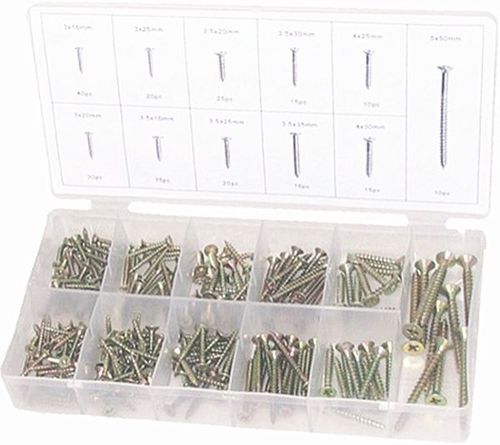 230PC CHIPBOARD SCREW ASSORTMENT