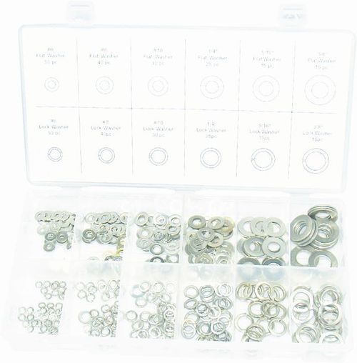 350PC LOCK & FLAT WASHER ASSORTMENT
