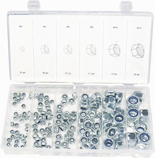 146PC NYLON INSERT LOCK NUT ASSORTMENT