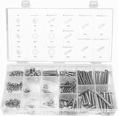 224PC S/S NUT & BOLT ASSORTMENT