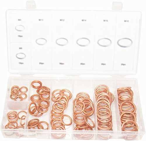 150PC CRUSH COPPER WASHER ASSORTMENT