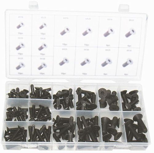 124PC CSK SOCKET HEAD SCREW ASSORTMENT