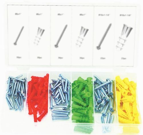 165PC RIBBED ANCHOR ASSORTMENT