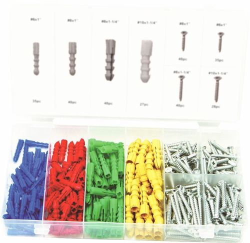 285PC METAL SCREW & ANCHOR ASSORTMENT