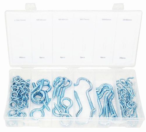 80PC EYE SCREW & HOOK ASSORTMENT