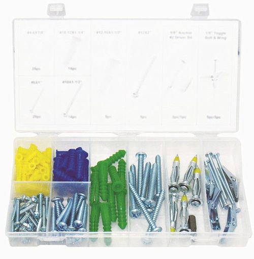 118PC HOLLOW WALL ANCHOR ASSORTMENT