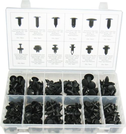 192PC SHIELD & PUSH TYPE RETAINER ASSORTMENT
