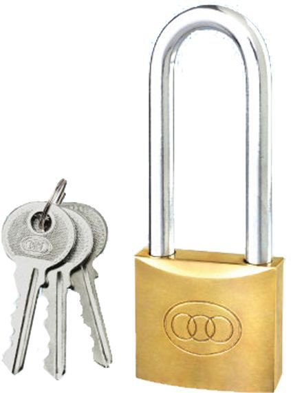 LONG SHACKLE BRASS PADLOCKS