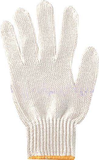7 GAUGES NATURAL T/C STRING KNITTED GLOVES