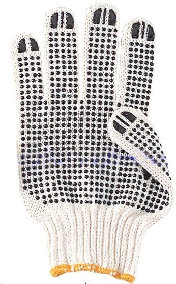 7 GAUGES NATURAL T/C STRING KNITTED GLOVES