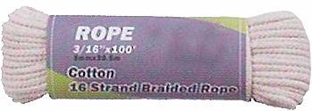 COTTON 16 STRAND BRAIDED ROPE