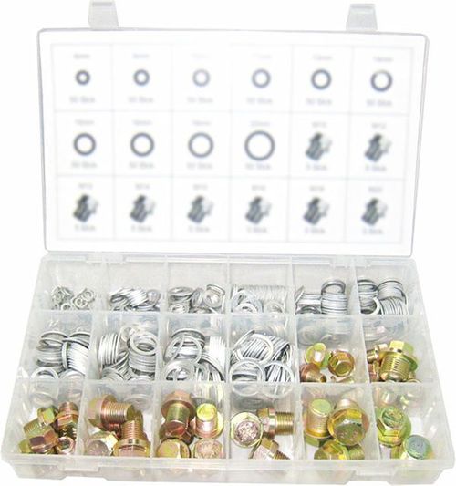 534PC OIL DRAIN PLUG SCREW & ALUM.O-RING ASSORTMENT