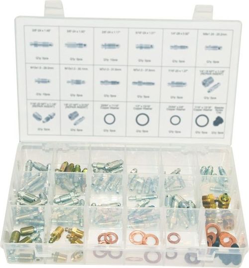 105PC BLEEDER SCREW & WASHER ASSORTMENT