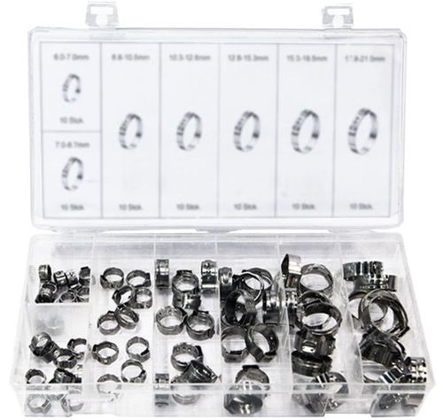 70PC STEPLESS EAR CLAMP ASSORTMENT