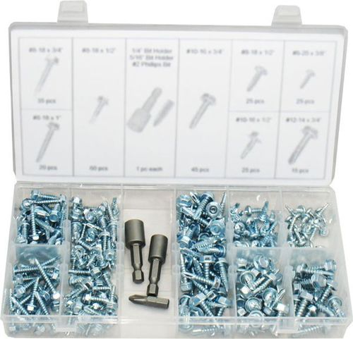 253PC SELF DRILL & TAP SCREW ASSORTMENT