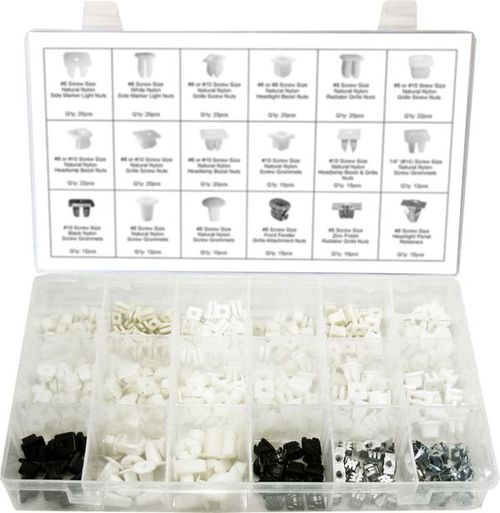 330PC GRILLE & HEADLAMP SCREW GROMMET ASSORTMENT