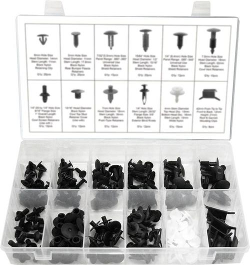 168pc COWL FASTENER RETAINER ASSORTENT