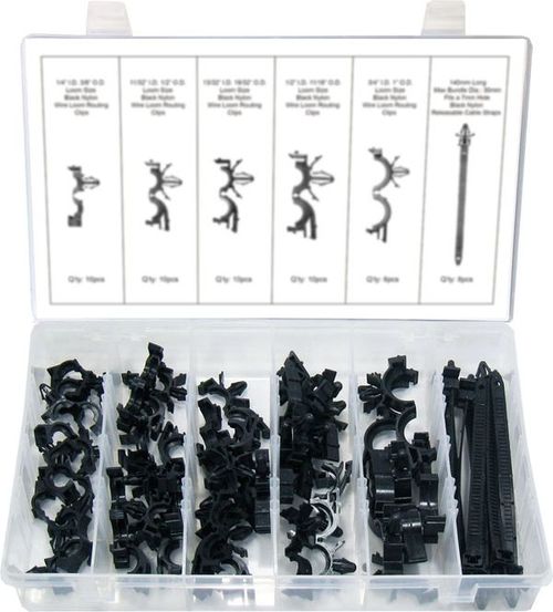 54PC WIRE HARNESS ROUTING CLIP ASSORTMENT